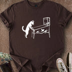 Printify T-Shirt Dark Chocolate / S Pinball Cat T-Shirt