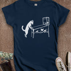 Printify T-Shirt S / Navy Pinball Cat Women's T-Shirt