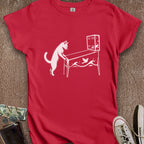 Printify T-Shirt S / Red Pinball Cat Women's T-Shirt