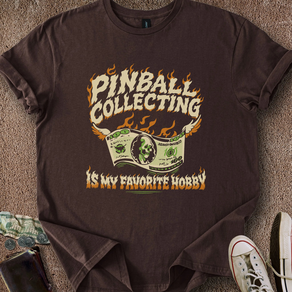Printify T-Shirt Dark Chocolate / S Pinball Collecting Hobby T-Shirt