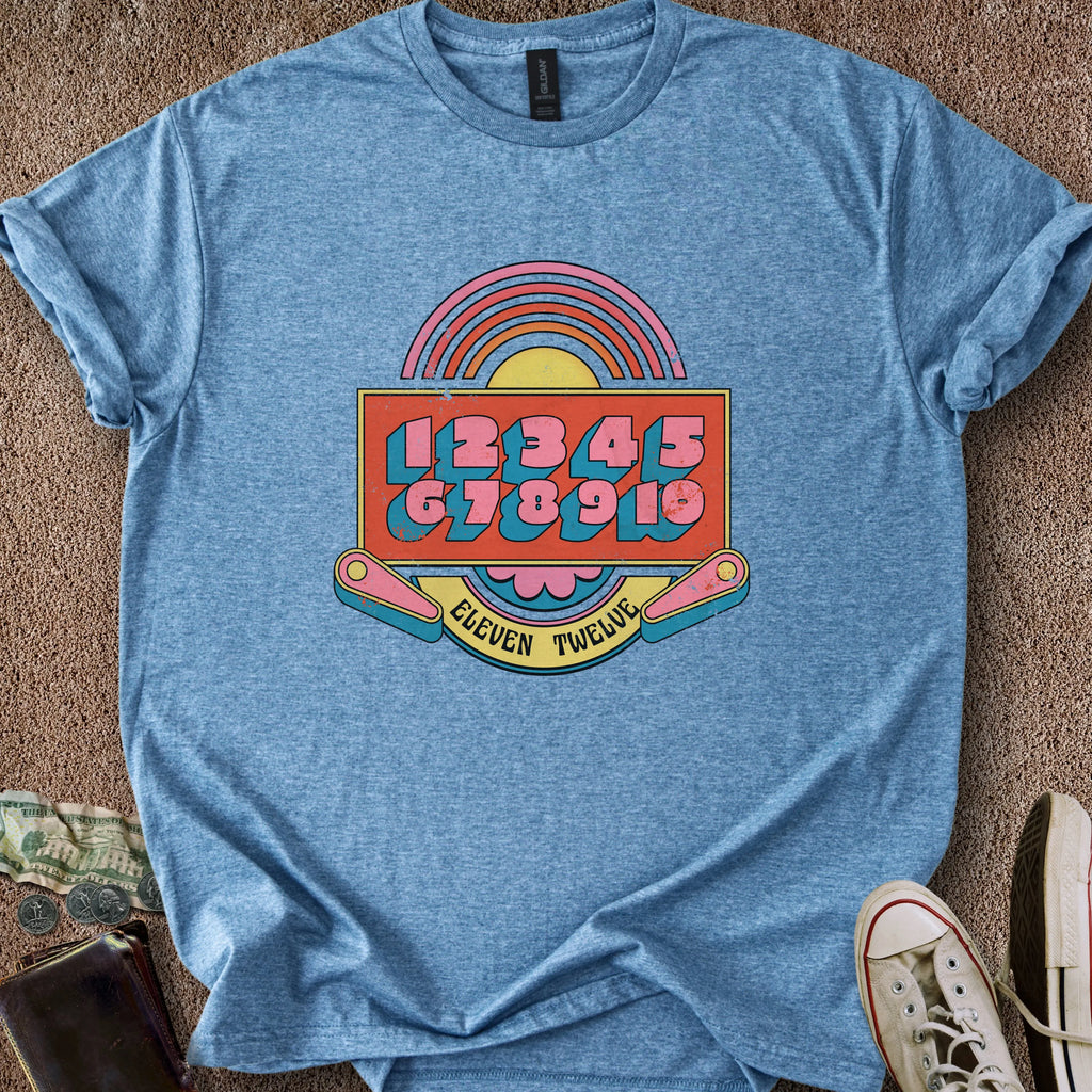 Printify T-Shirt Heather Indigo / S Pinball Counting T-Shirt