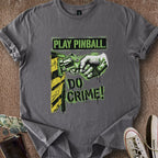 Printify T-Shirt Charcoal / S Pinball & Crime T-Shirt