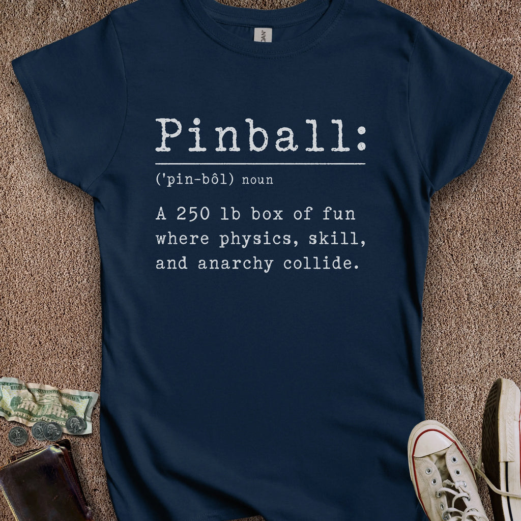 Printify T-Shirt S / Navy Pinball Defined Women's T-Shirt