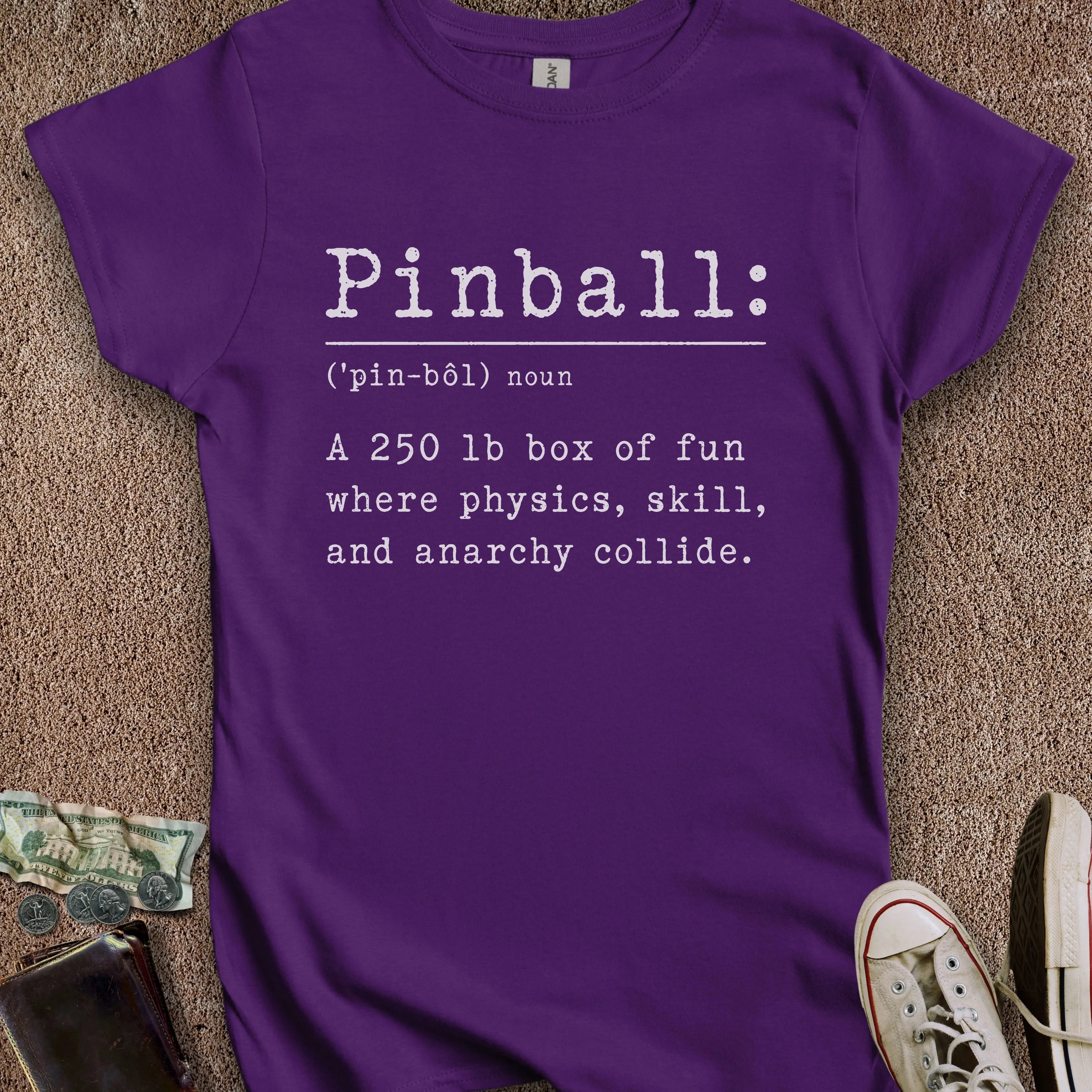 Printify T-Shirt S / Purple Pinball Defined Women's T-Shirt