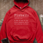 Printify Hoodie Red / S Pinball Definition Hoodie