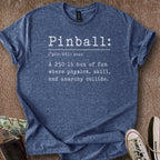 Printify T-Shirt Heather Navy / S Pinball Definition T-Shirt