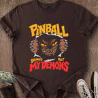 Printify T-Shirt Dark Chocolate / S Pinball Demons T-Shirt