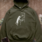 Printify Hoodie Military Green / S Pinball Dog Hoodie