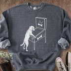 Printify Sweatshirt S / Dark Heather Pinball Dog Sweatshirt