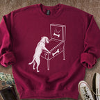 Printify Sweatshirt S / Maroon Pinball Dog Sweatshirt
