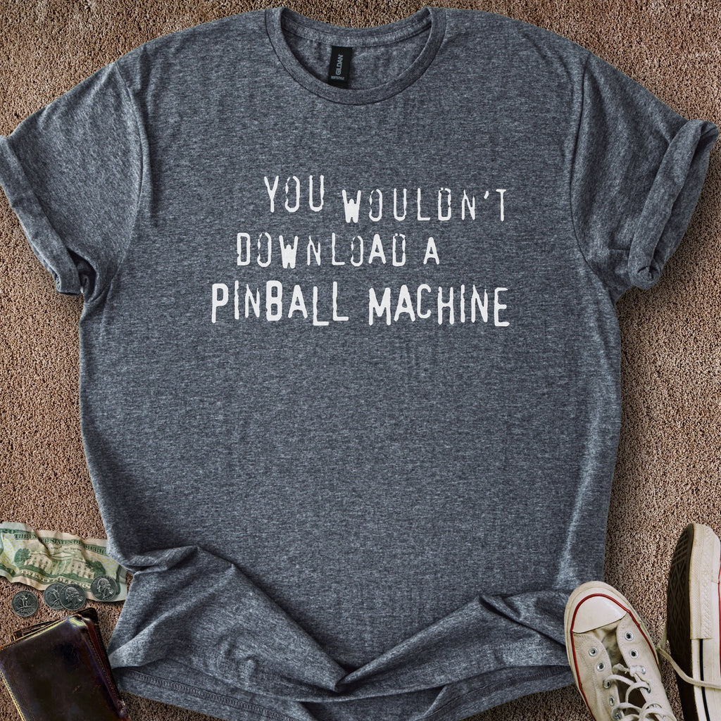 Printify T-Shirt Dark Heather / S Pinball Download T-Shirt