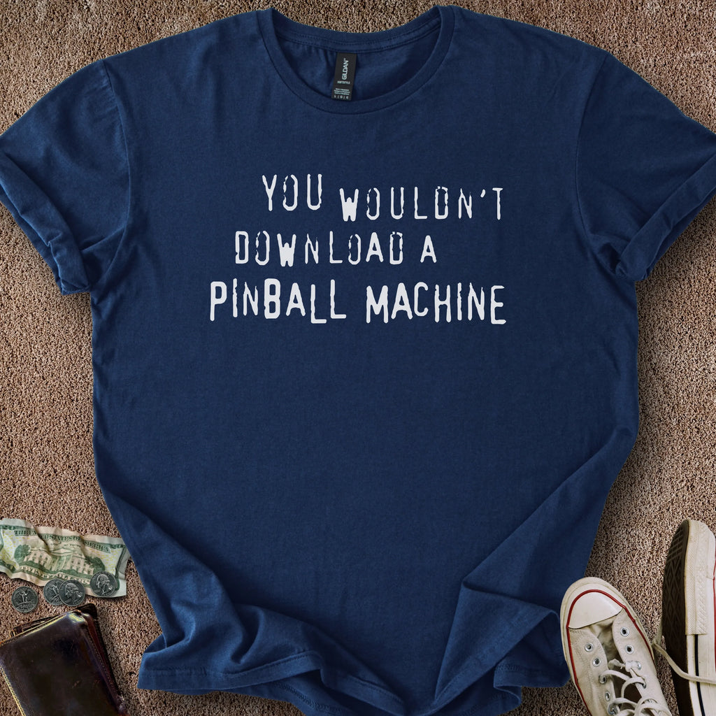 Printify T-Shirt Navy / S Pinball Download T-Shirt