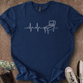 Printify T-Shirt Navy / S Pinball EKG T-Shirt