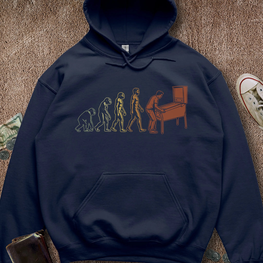 Printify Hoodie Navy / S Pinball Evolution Hoodie
