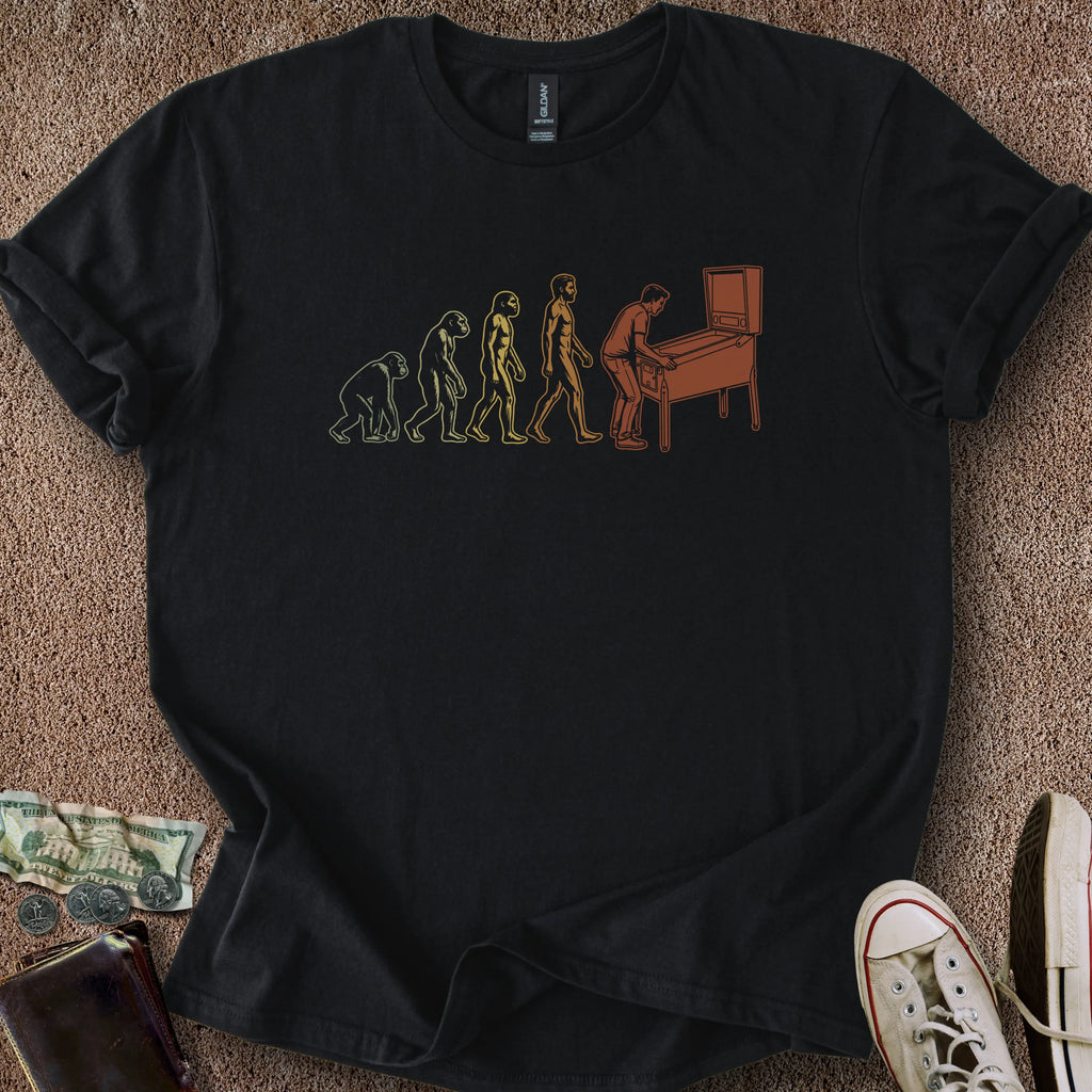 Printify T-Shirt Black / S Pinball Evolution T-Shirt