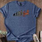 Printify T-Shirt Heather Navy / S Pinball Evolution T-Shirt