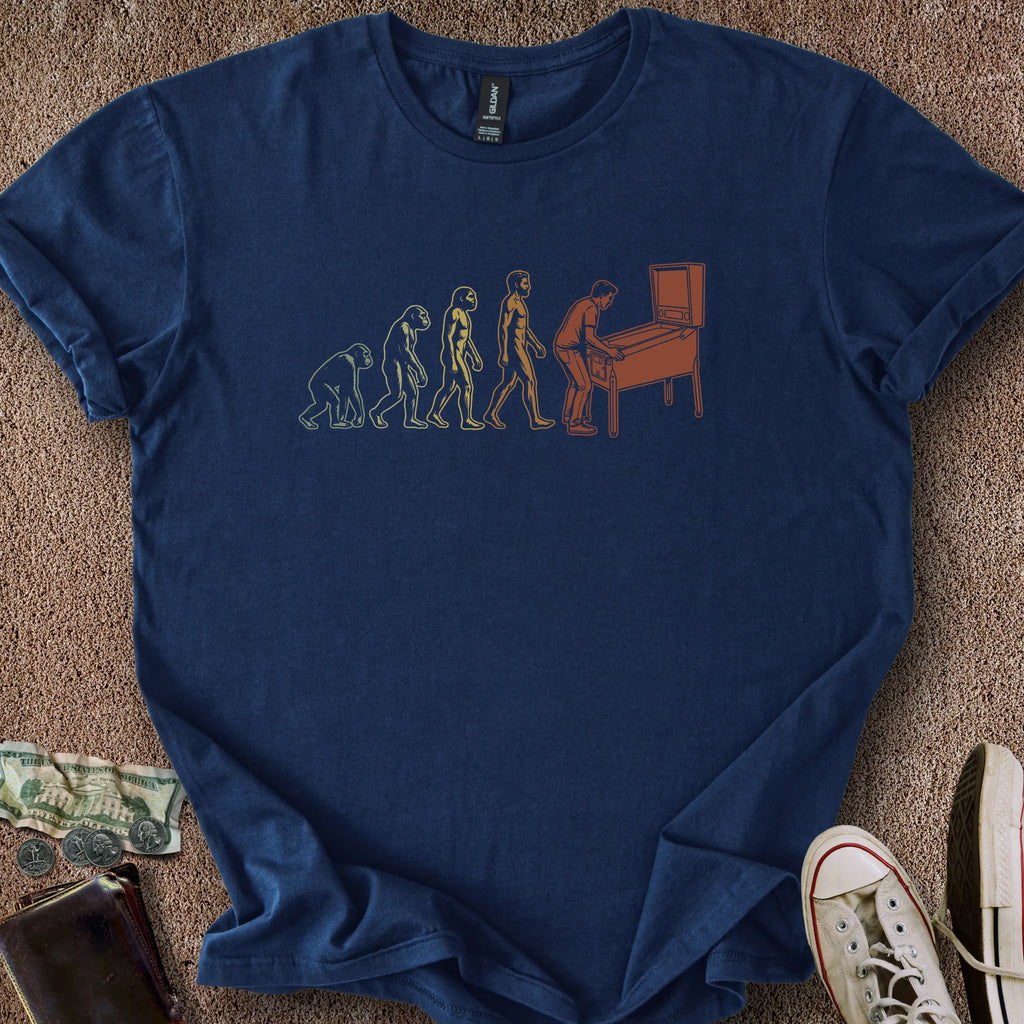 Printify T-Shirt Navy / S Pinball Evolution T-Shirt