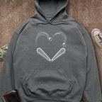 Printify Hoodie Dark Heather / S Pinball Heart Hoodie