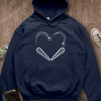 Printify Hoodie Navy / S Pinball Heart Hoodie
