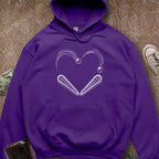 Printify Hoodie Purple / S Pinball Heart Hoodie
