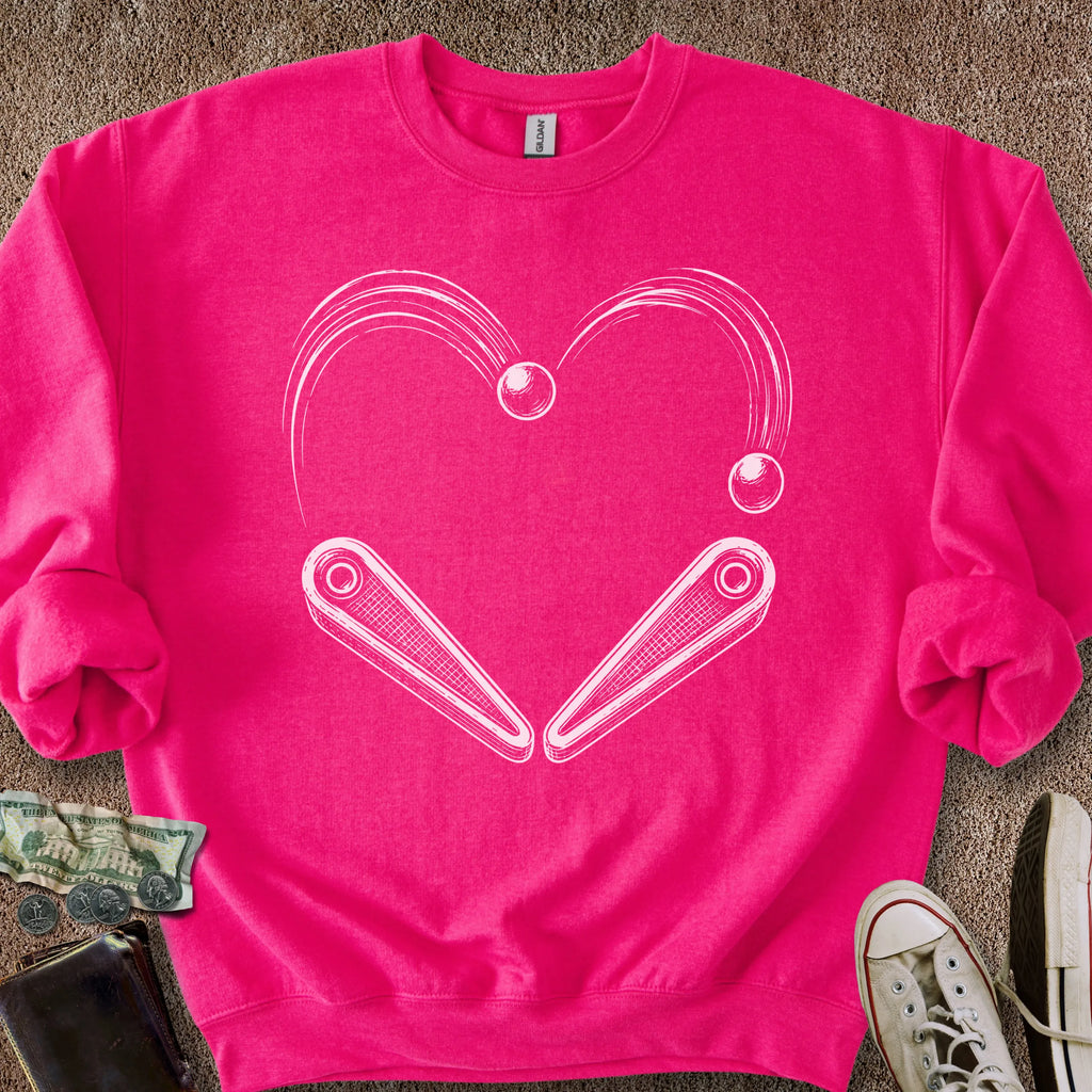 Printify Sweatshirt S / Heliconia Pinball Heart Sweatshirt
