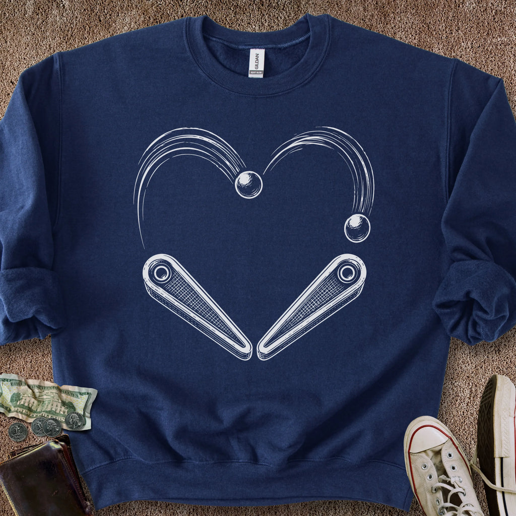 Printify Sweatshirt S / Navy Pinball Heart Sweatshirt