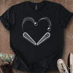 Printify T-Shirt Black / S Pinball Heart T-Shirt