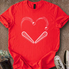 Printify T-Shirt Red / S Pinball Heart T-Shirt