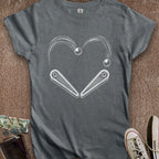Printify T-Shirt S / Dark Heather Pinball Heart Women's T-Shirt