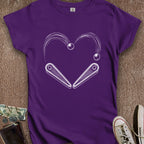 Printify T-Shirt S / Purple Pinball Heart Women's T-Shirt