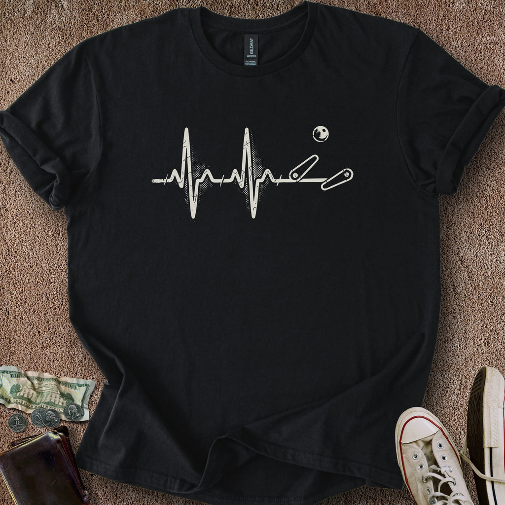 Printify T-Shirt Black / S Pinball Heartbeat T-Shirt
