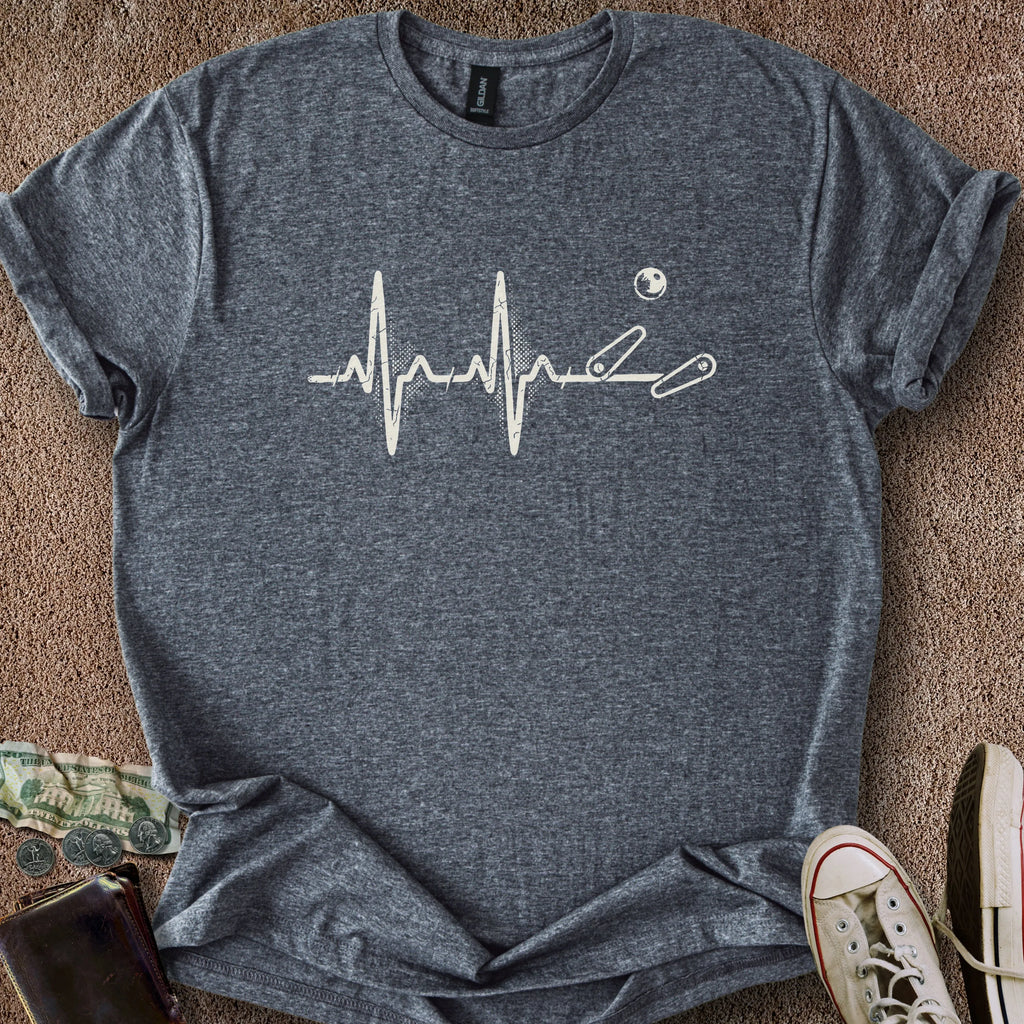 Printify T-Shirt Dark Heather / S Pinball Heartbeat T-Shirt