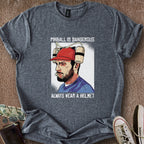 Printify T-Shirt Dark Heather / S Pinball Helmet T-Shirt