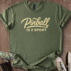 Printify T-Shirt Military Green / S Pinball is a Sport T-Shirt