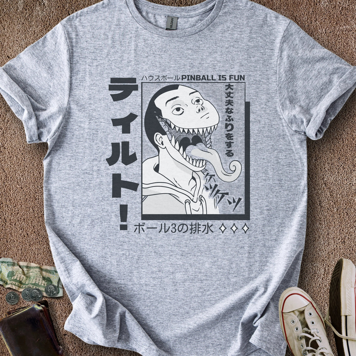 Printify T-Shirt Sport Grey / M Pinball is "Fun" T-Shirt