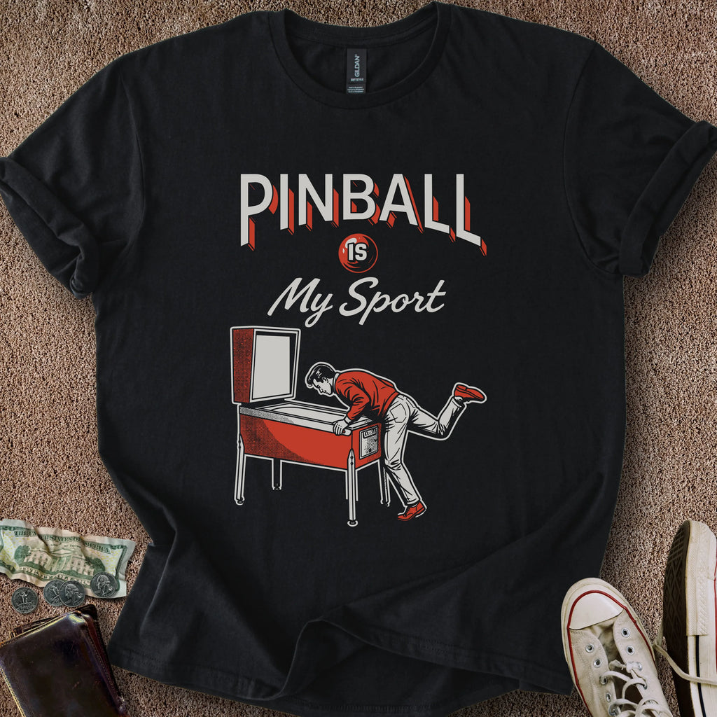Printify T-Shirt Black / S Pinball is my Sport T-Shirt