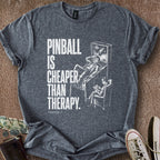 Printify T-Shirt Dark Heather / S Pinball is Therapy T-Shirt