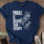 Printify T-Shirt Navy / S Pinball is Therapy T-Shirt