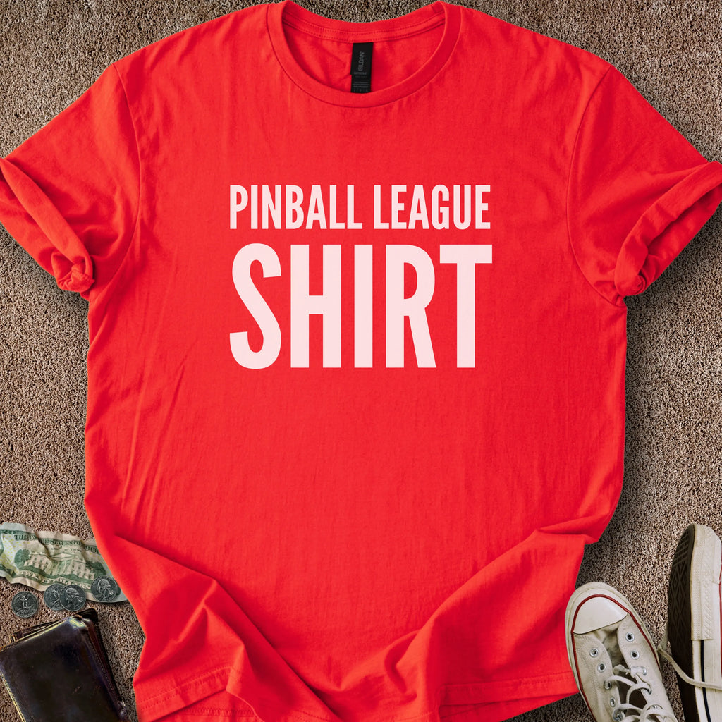 Printify T-Shirt Red / S Pinball League T-Shirt