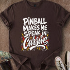 Printify T-Shirt Dark Chocolate / S Pinball Makes Me Curse T-Shirt