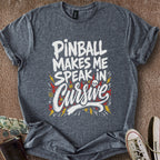 Printify T-Shirt Dark Heather / S Pinball Makes Me Curse T-Shirt