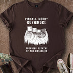 Printify T-Shirt Dark Chocolate / S Pinball Mount Rushmore T-Shirt