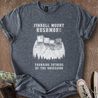 Printify T-Shirt Dark Heather / S Pinball Mount Rushmore T-Shirt