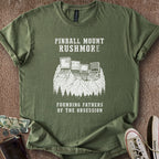 Printify T-Shirt Military Green / S Pinball Mount Rushmore T-Shirt