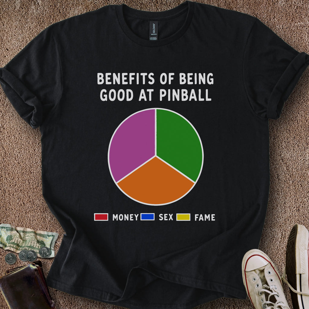 Printify T-Shirt Black / S Pinball Pie Chart T-Shirt