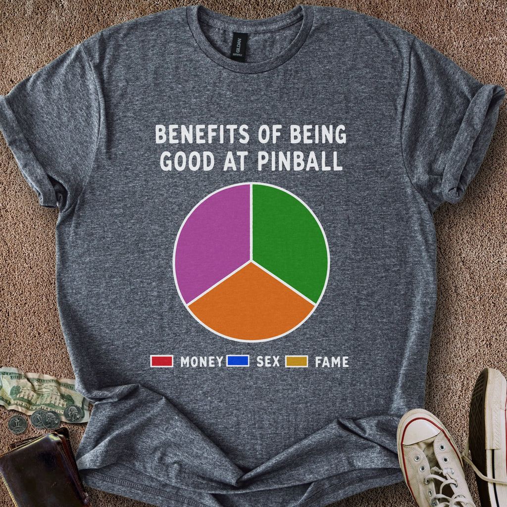 Printify T-Shirt Dark Heather / S Pinball Pie Chart T-Shirt