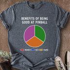 Printify T-Shirt Dark Heather / S Pinball Pie Chart T-Shirt
