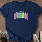 Printify T-Shirt Navy / S Pinball Rainbow T-Shirt