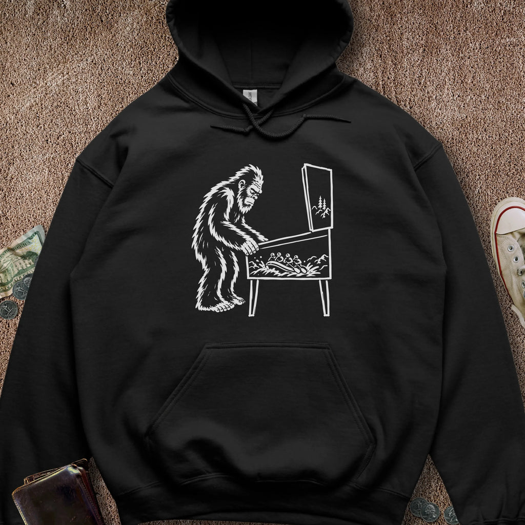 Printify Hoodie Black / S Pinball Sasquatch Hoodie