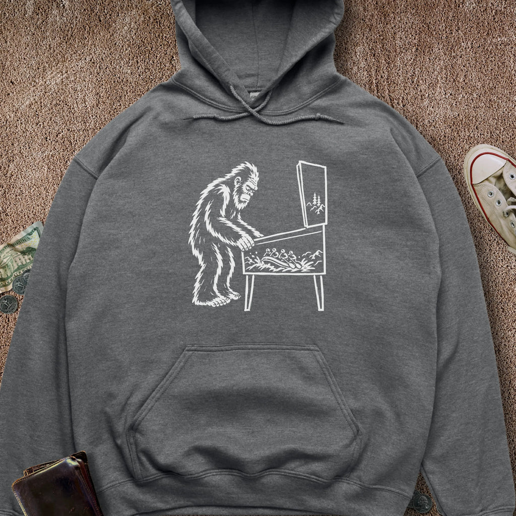 Printify Hoodie Dark Heather / S Pinball Sasquatch Hoodie
